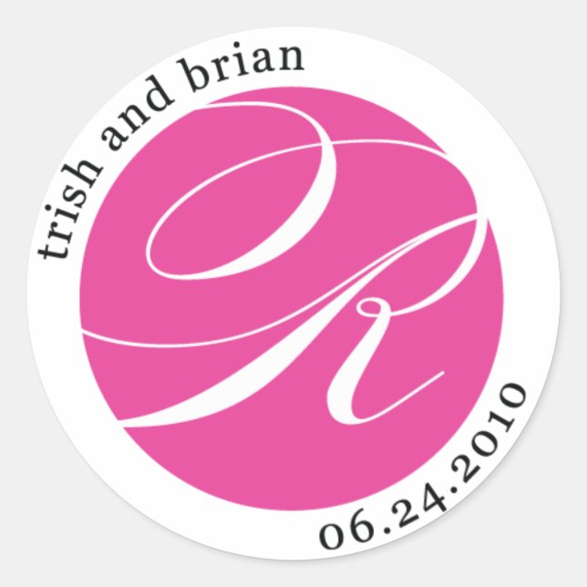 Monogram Sticker for Trish and Brian (Front)