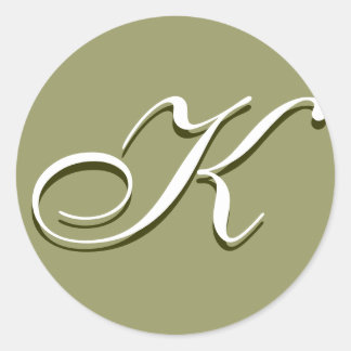 Monogram Sticker  K Pale Green