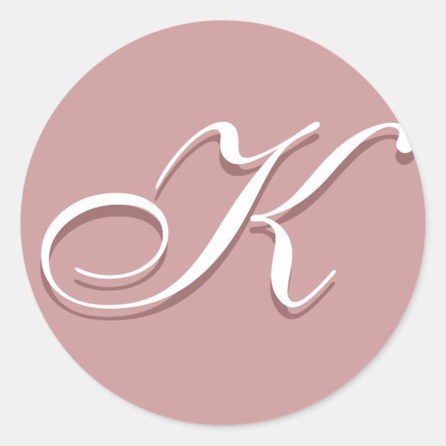 Monogram Sticker K Rose (Front)