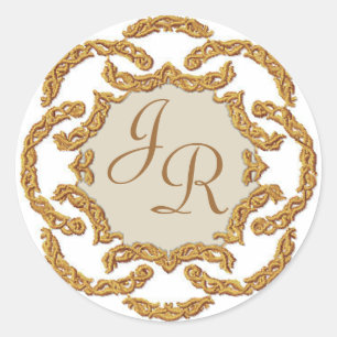 Monogram Sticker Wedding Stickers