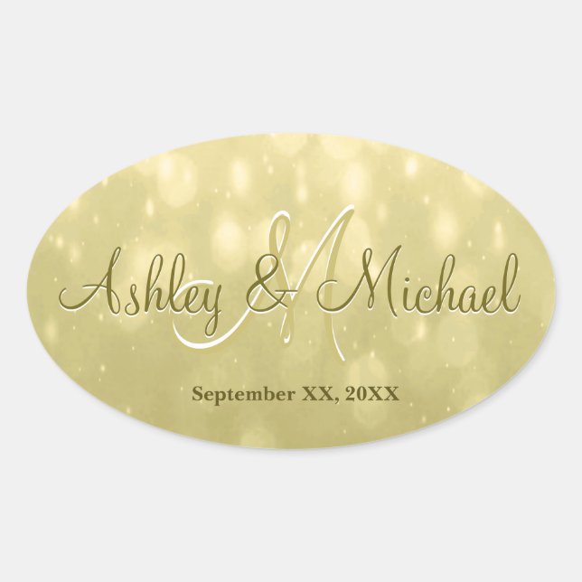 Monogram Sticker | Yellow Gold (Front)