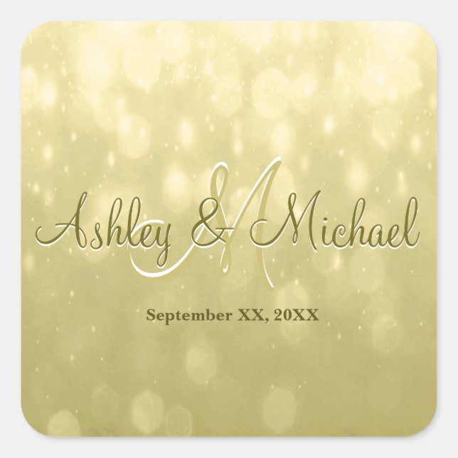 Monogram Sticker | Yellow Gold (Front)