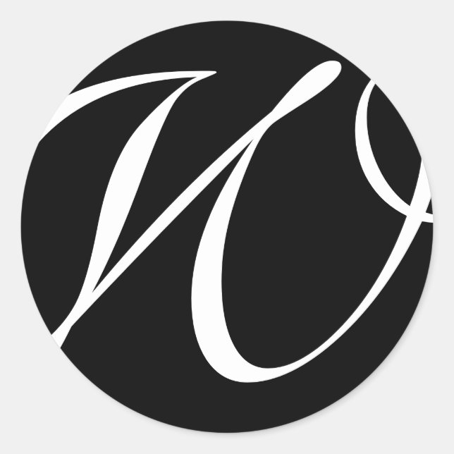 Monogram Stickers| D1 Classic Round Sticker (Front)