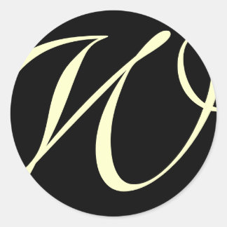 Monogram Stickers| D6 Classic Round Sticker