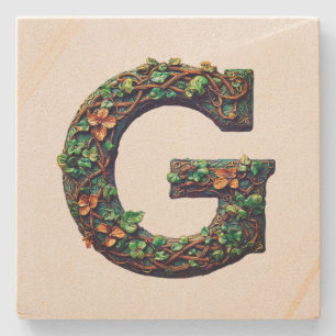 Monogram  stone coaster