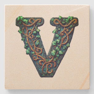 Monogram  stone coaster