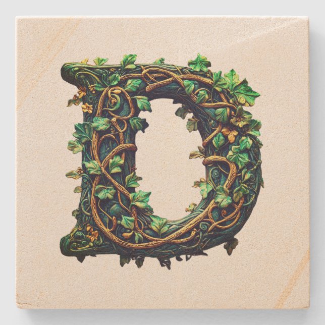 Monogram  stone coaster (Front)