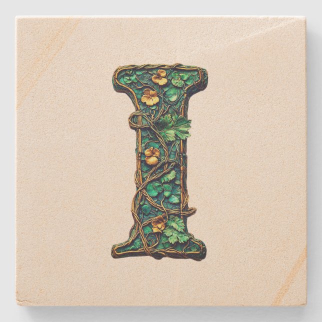 Monogram  stone coaster (Front)
