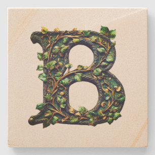 Monogram stone coaster