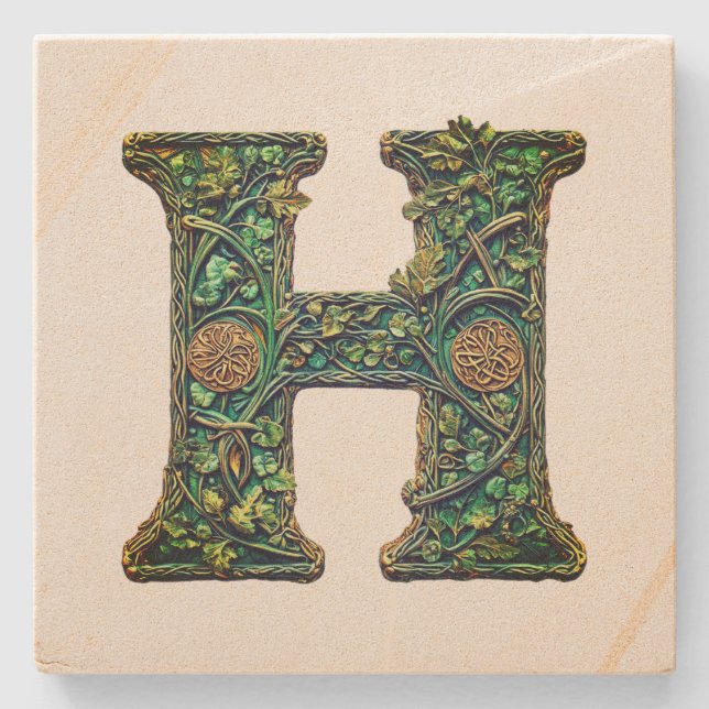 Monogram  stone coaster (Front)