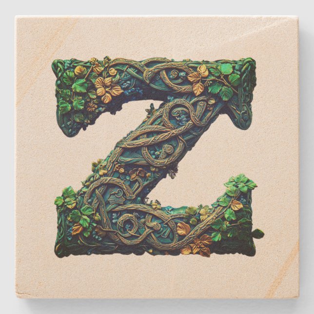 Monogram  stone coaster (Front)