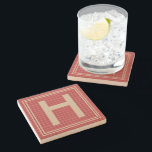 Monogram Stone Coaster<br><div class="desc">Personalise this stone coaster with your monogram / initial.</div>