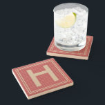 Monogram Stone Coaster<br><div class="desc">Personalise this stone coaster with your monogram / initial.</div>