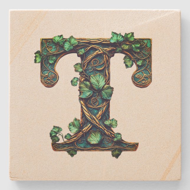 Monogram  stone coaster (Front)