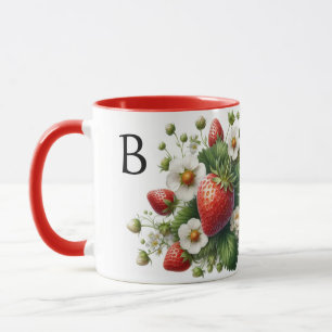 Monogram Strawberry Fruit Combo Mug