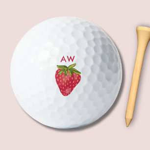Monogram Strawberry Fruit Golf Balls