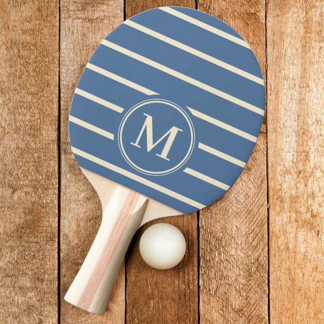 Monogram Striped Capri Blue Colour  Ping Pong Paddle (Creator Uploaded)