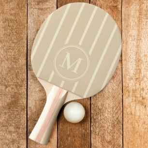 Monogram Striping Sand Dune Colour Ping Pong Paddle