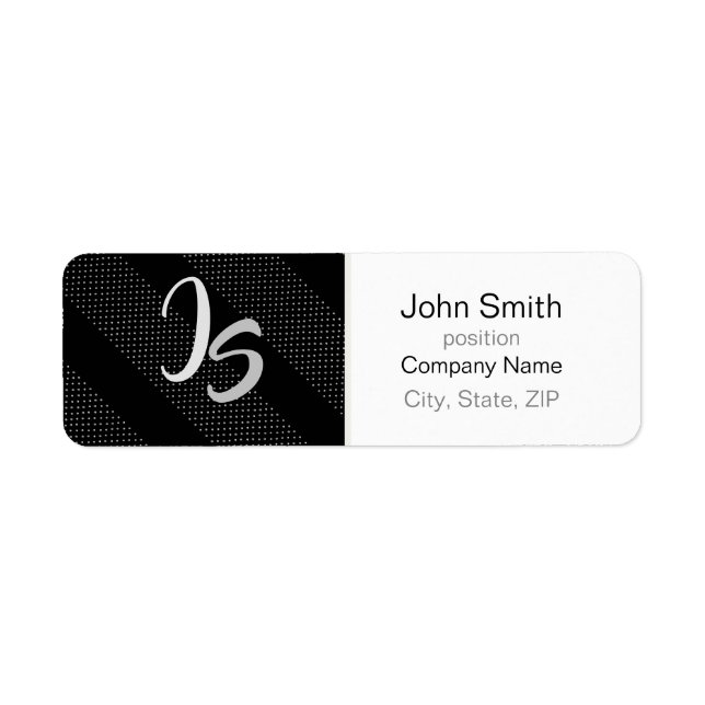 Monogram Stylish Geometric Black Pattern (Front)