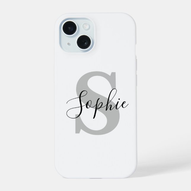 Monogram Stylish  iPhone 15 Case (Back)