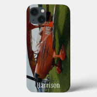 Monogram Stylish Red Aeroplane Photo, Aviation