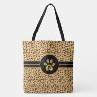 Monogram & Stylish Tiger Pattern & Paw