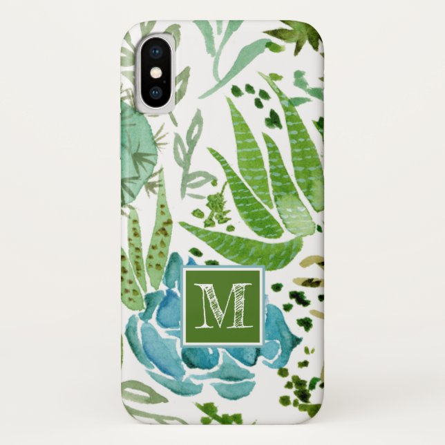 Monogram | Succulent Field I Case-Mate iPhone Case (Back)