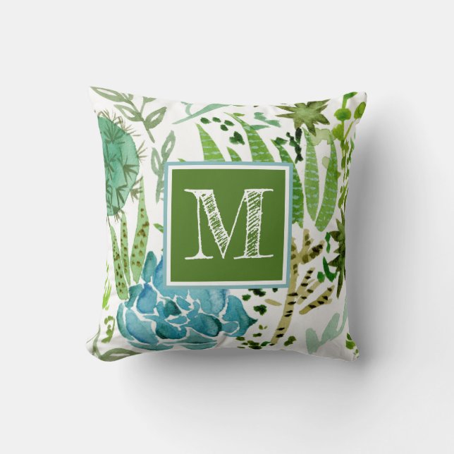 Monogram | Succulent Field I Cushion (Front)