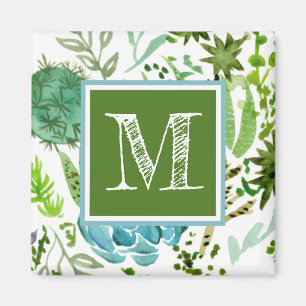 Monogram   Succulent Field I Magnet