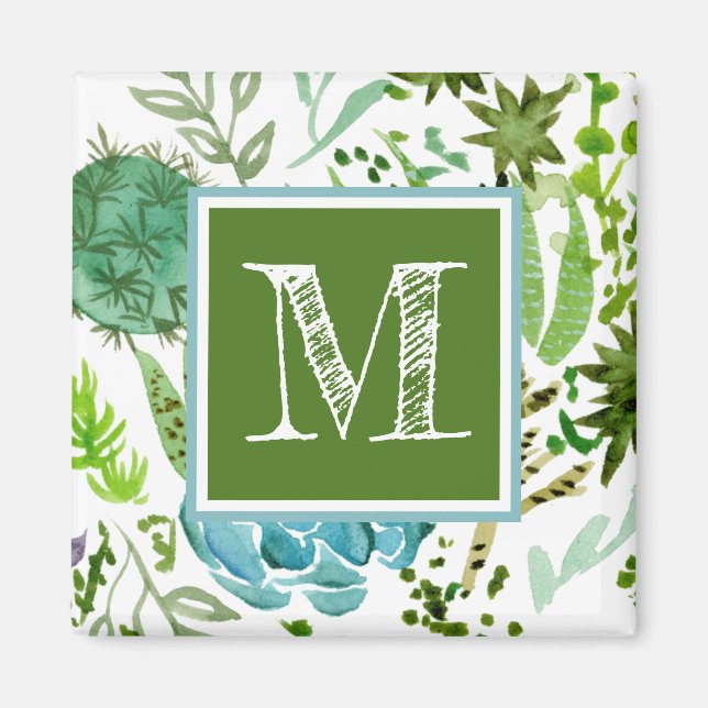 Monogram | Succulent Field I Magnet (Front)