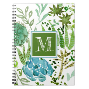 Monogram Succulent Field I Notebook