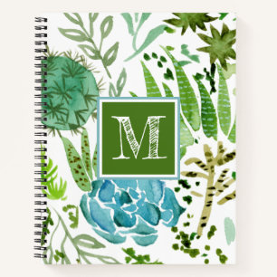 Monogram Succulent Field I Notebook