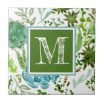 Monogram | Succulent Field I Tile<br><div class="desc">Succulent Field I by Melissa Wang</div>