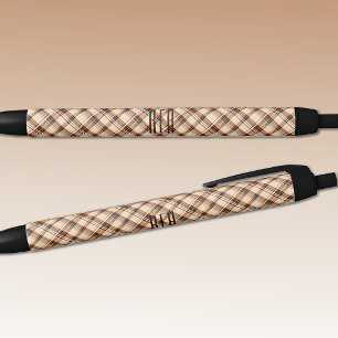 Monogram   Summer-Fall Diagonal Plaid Ink Black Ink Pen
