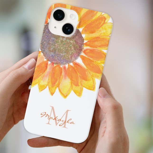 Monogram Sunflower   iPhone Case (Creator Uploaded)