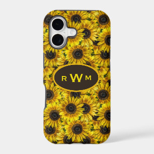Monogram Sunflowers Patterned