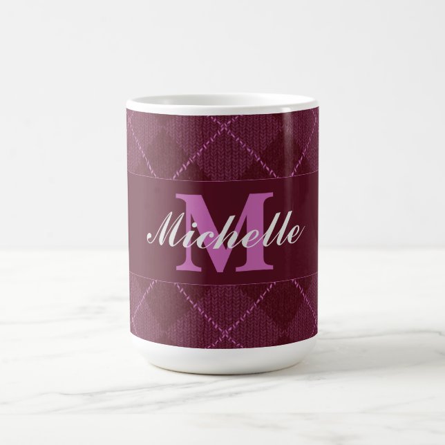 Monogram Sweater 15 oz Classic Mug. Coffee Mug (Center)