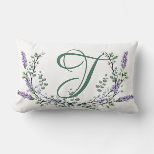 Monogram T Lavender Eucalyptus Lumbar Cushion