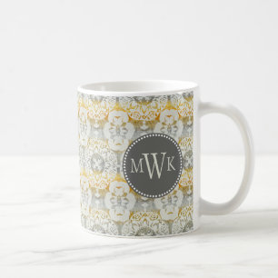 Monogram Tapestry Rosette II Coffee Mug