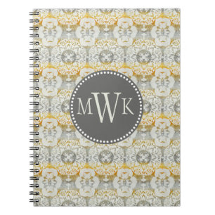 Monogram   Tapestry Rosette II Notebook