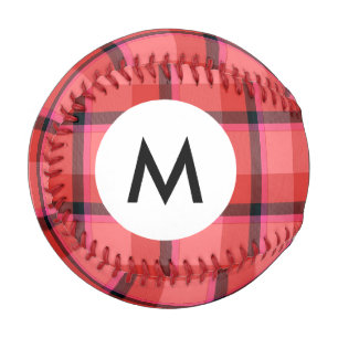 Monogram Tartan Design Baseball