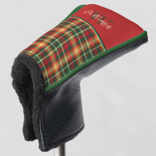 Monogram Tartan Orange Green Plaid Putter Golf Hea Head Cover