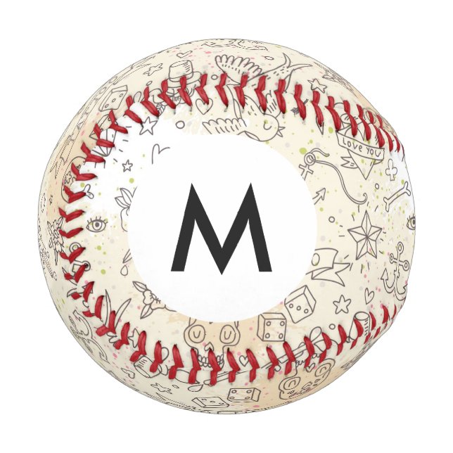 Monogram Tattoo concept pattern Baseball (Front Left)