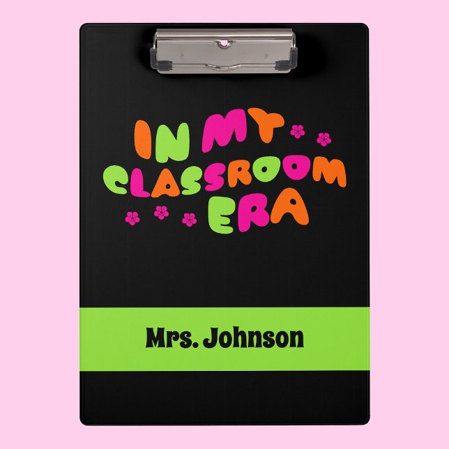 Monogram Teacher In My Classroom Era Clipboard (Creator Uploaded)