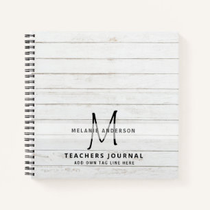 Monogram Teachers Thank You End of Year Gift Notebook