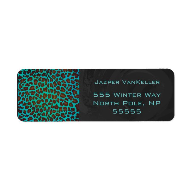 Monogram Teal and Brown Leopard (Front)