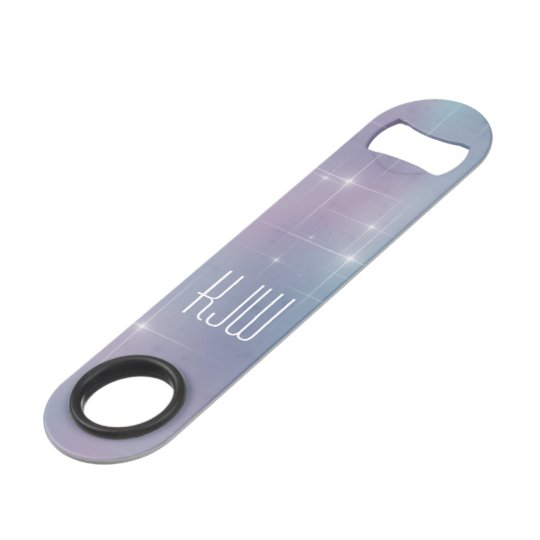 Monogram Teal Mauve Sparkle