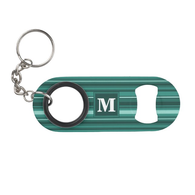 Monogram teal stripes (Front (Horizontal))