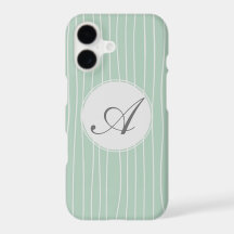 Monogram Teal Stripes Pattern