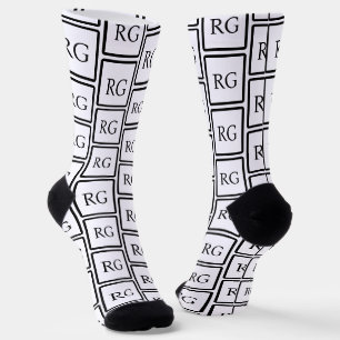 Monogram Template Make Your Own Personalised Socks
